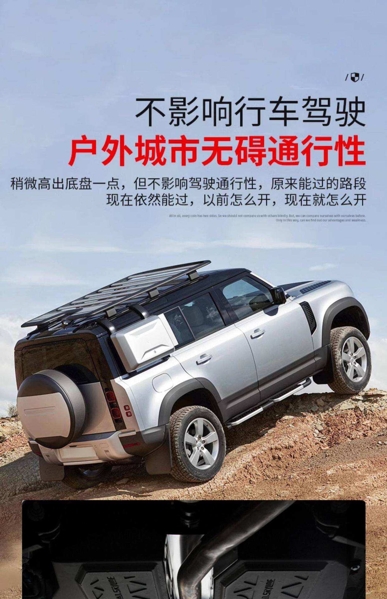 Suitable for Land Rover New Defender Auxiliary Fuel Tank Modification, Discovery 345 Spare Fuel Tank, Off-Road Non-Destructive Replacement Auxiliary Fuel Tank