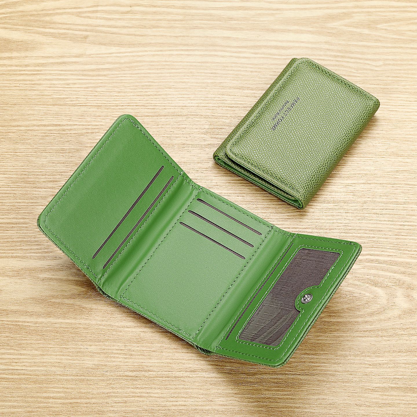 Bolsa de tarjetas transfronterizas bolsas de almacenamiento de documentos bolsas multifuncionales de tres plegables para hombres bolsas de tarjetas anti-damagnéticas bolsas de licencia de conducir