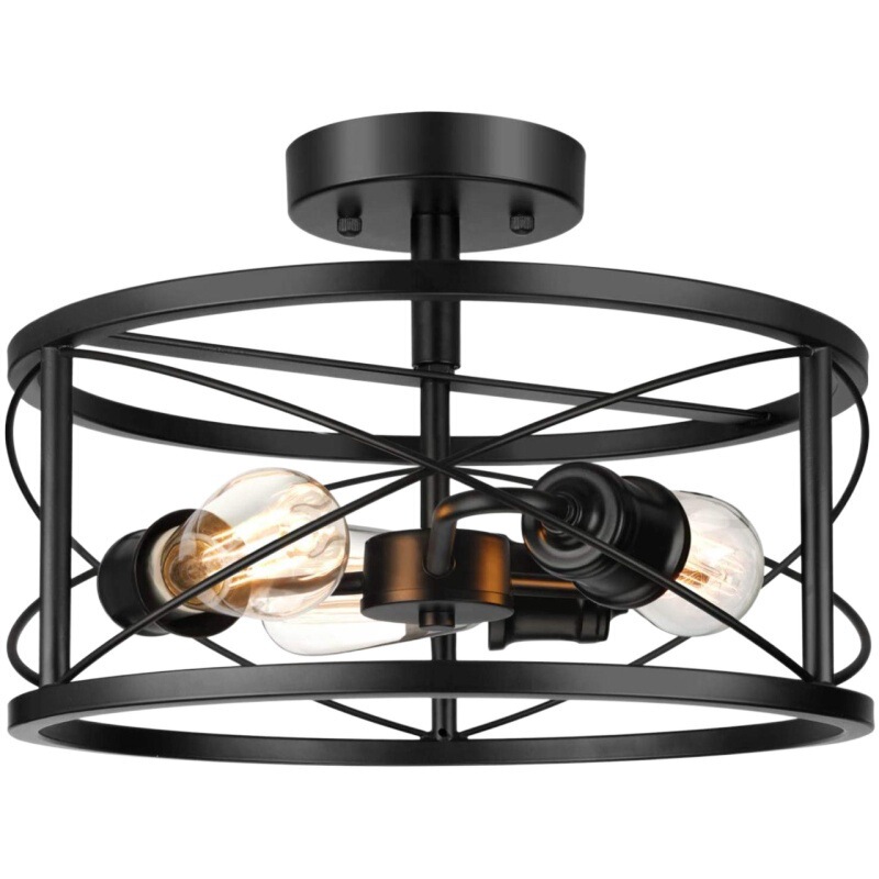 American ceiling lamp master bedroom round industrial style retro creative new lamp wayfair cross-border Amazon
