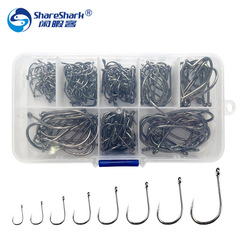 220-piece Black Tube Ise Ni Fishing Hook Set for Freshwater Bluefish and Sea Iron Plate Hooks