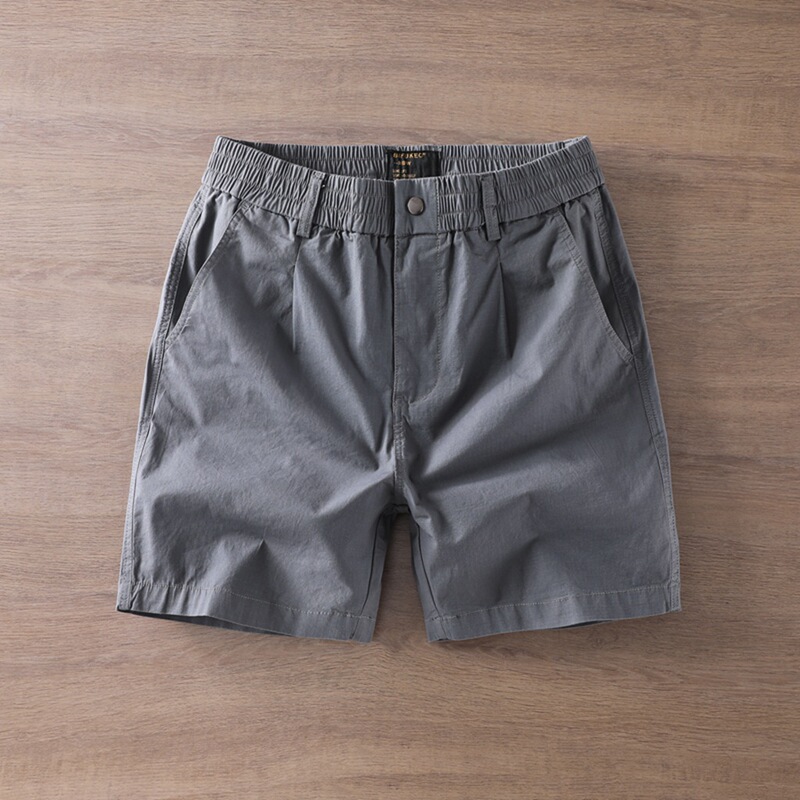 Summer Thin All-match Quarterpants Men's Running Sports Beach Pants American Slim-fit Casual Workwear Short Pants for Men