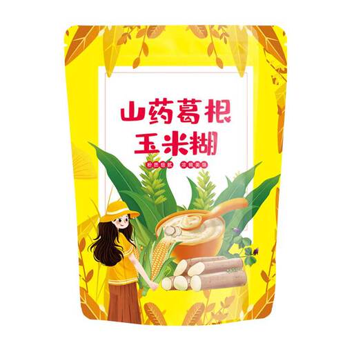 Yam kudzu root corn mash powder puffed corn flour 400g/bag yam ready-to-eat meal replacement wholesale