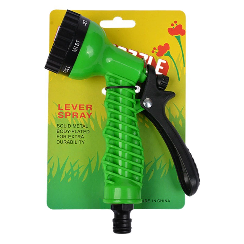 Бытовая насадка для полива многофункциональная садовая водяная пушка головка садовый поливочный душ 7 функций садовая автомойка водяной пистолет