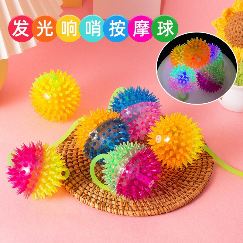 地摊玩具人气王一元批发小礼品幼儿园奖品罐罐发光玩具弹力球包邮|undefined