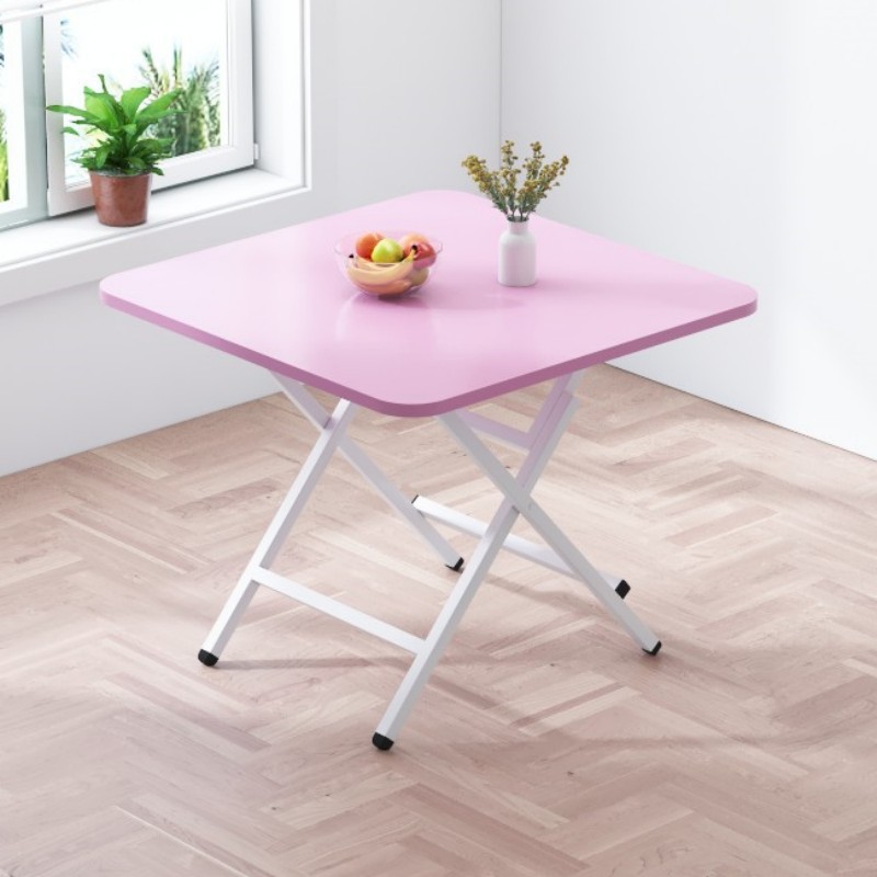 Mesa plegable, mesa de comedor casera, mesa de comedor portátil simple, mesa cuadrada de alquiler, mesa cuadrada simple de comedor