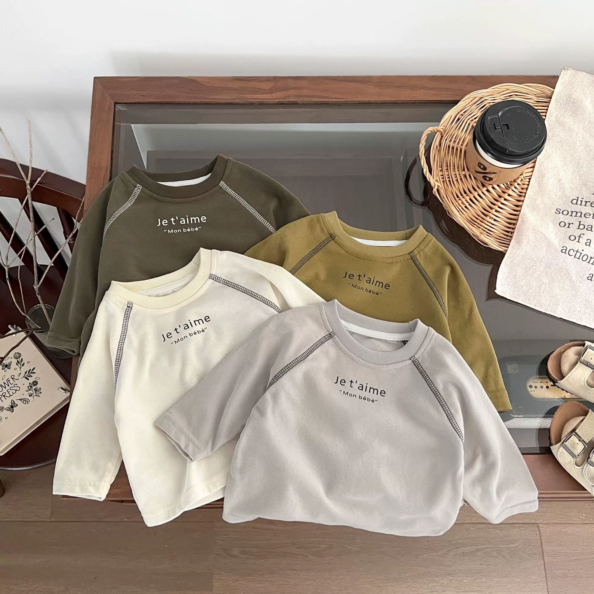 秋季宝宝衣服婴幼儿撞色百搭长袖套头上衣男女小童外出打底衫T恤