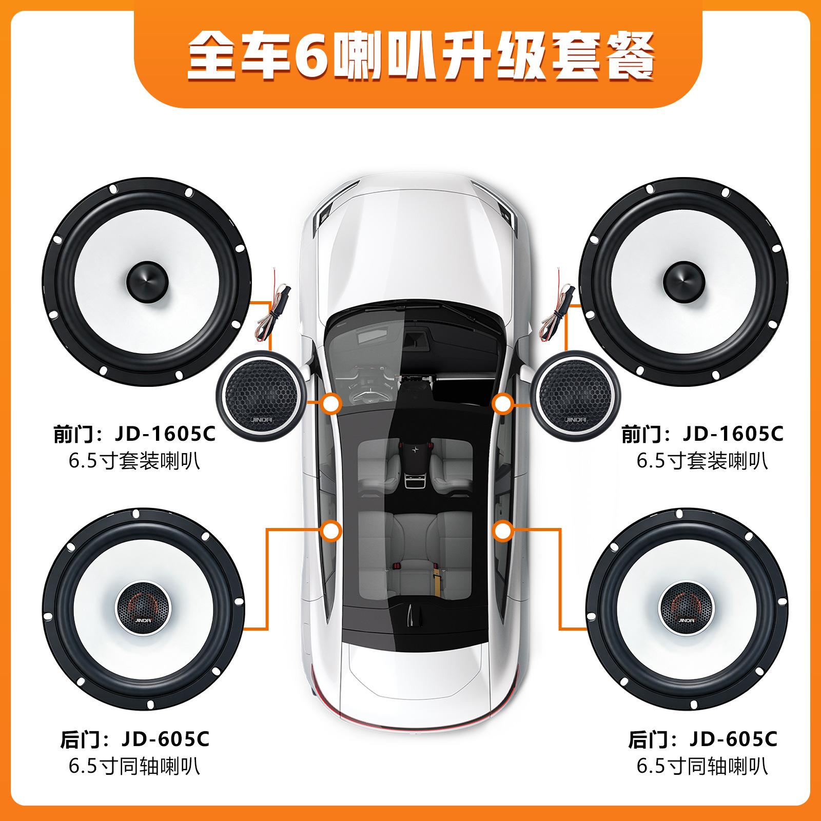 Advantage Supply KUYE6 Speaker 6.5inch Four-Door Car Audio Upgrade and Modification Special Upgrade Package
