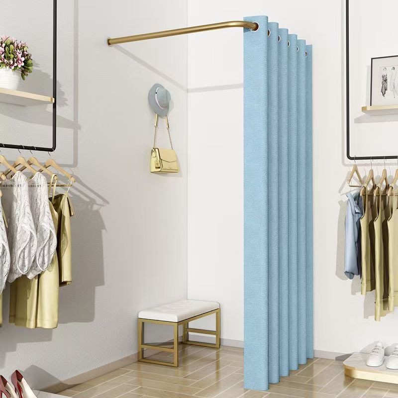 Shopping Mall Clothing Store L-Shaped Fitting Room Mobile Dressing Room Floor-Standing Dressing Room Door Curtain Corner Convenient Dressing Curtain Shopping Mall Clothing Store L-Shaped Fitting Room Mobile Dressing Room Floor-Standing Dressing Room Door Curtain Corner Convenient Dressing Curtain
