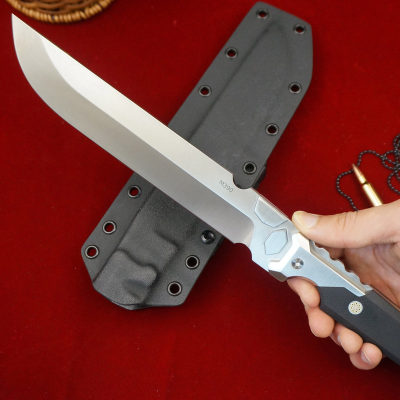 【メカニカルアーマー】アウトドアスチールナイフ ポータブル一体型龍骨直刃 キャンプナイフセット 防衛ツール ロング|undefined