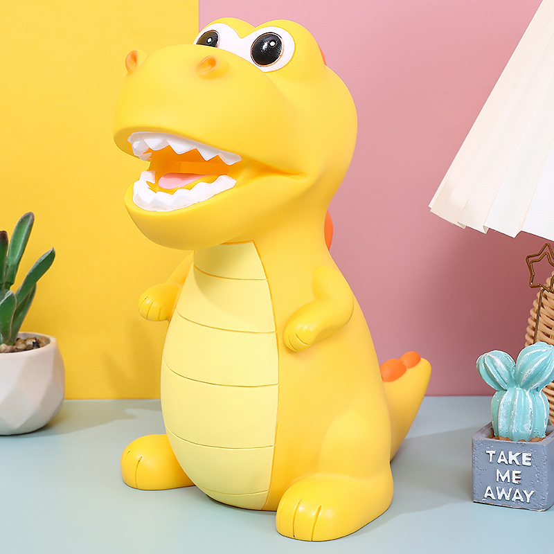 Hucha de dinosaurio caliente transfronterizo niños y niñas alcancía resistente a la caída de la decoración del hogar regalo del estudiante