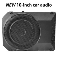 新品跨境汽车超薄低音炮10寸800W铝合金车载低音炮座椅底音炮