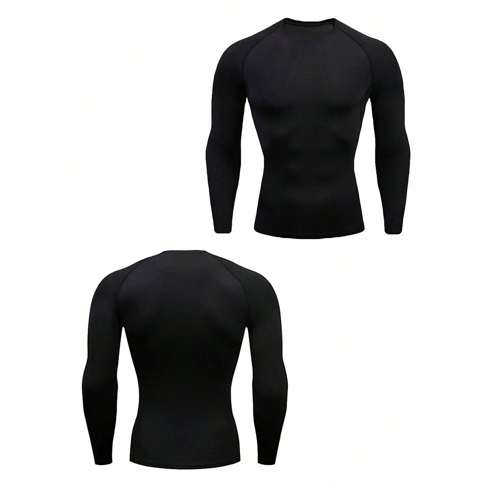 Men's Long Sleeve Sports Base Layer Breathable Quick Drying Top_voghion.com