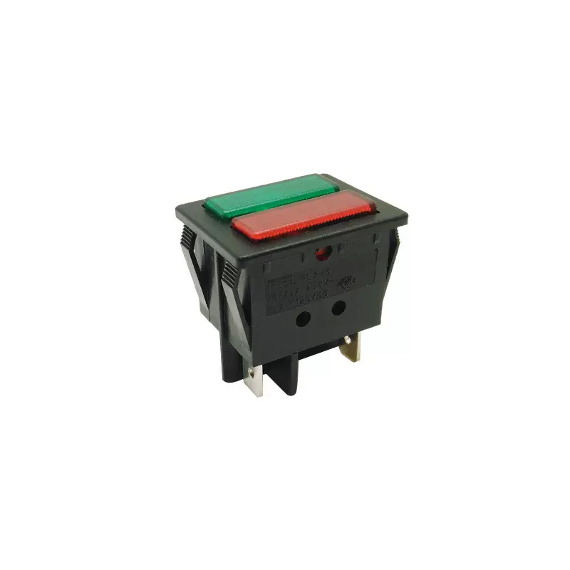 双色指示灯酒店用品开关 双按钮翘板开关 双按键防水船型开关