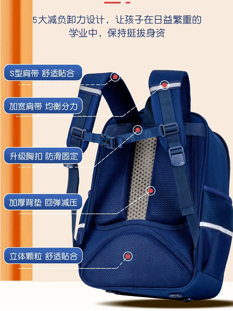 Nueva mochila escolar infantil para estudiantes de primaria 1 - 3 - 6 grados Shaodong mochila escolar para niños y niñas mochila de hombro image 3