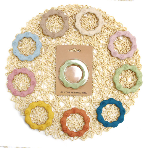 Jinhong Round Baby Teething Toy Silicone Teething Rod for Children, Boilable 