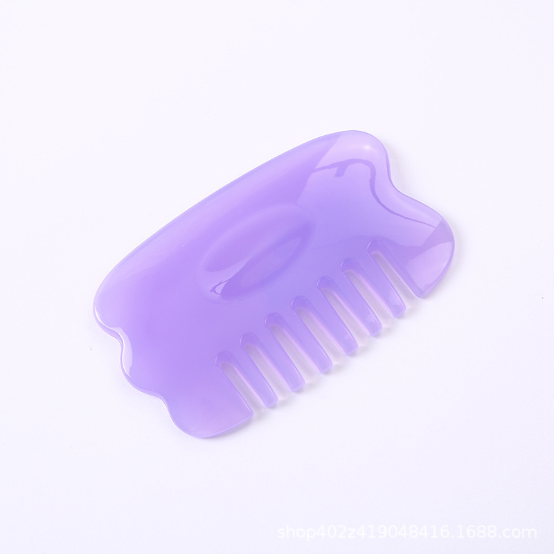 头皮按摩梳树脂蜜蜡穴位按摩器梳子疏通经络肩颈保养多功能刮痧器|undefined