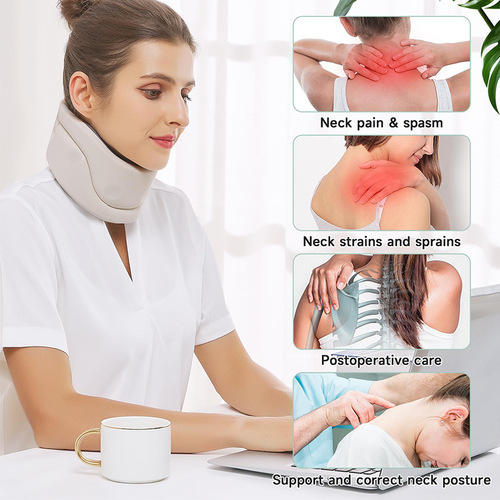 Cross-border office anti-bowing and forward-tilting neck brace to correct cervical vertebra support and fixation home skin-friendly breathable neck brace
