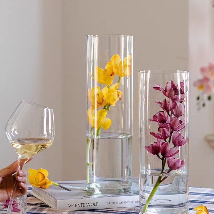 Vaso de vidrio, flor de alto nivel, mini jarrón retro, viento, adornos de alto valor, pequeños hogares frescos