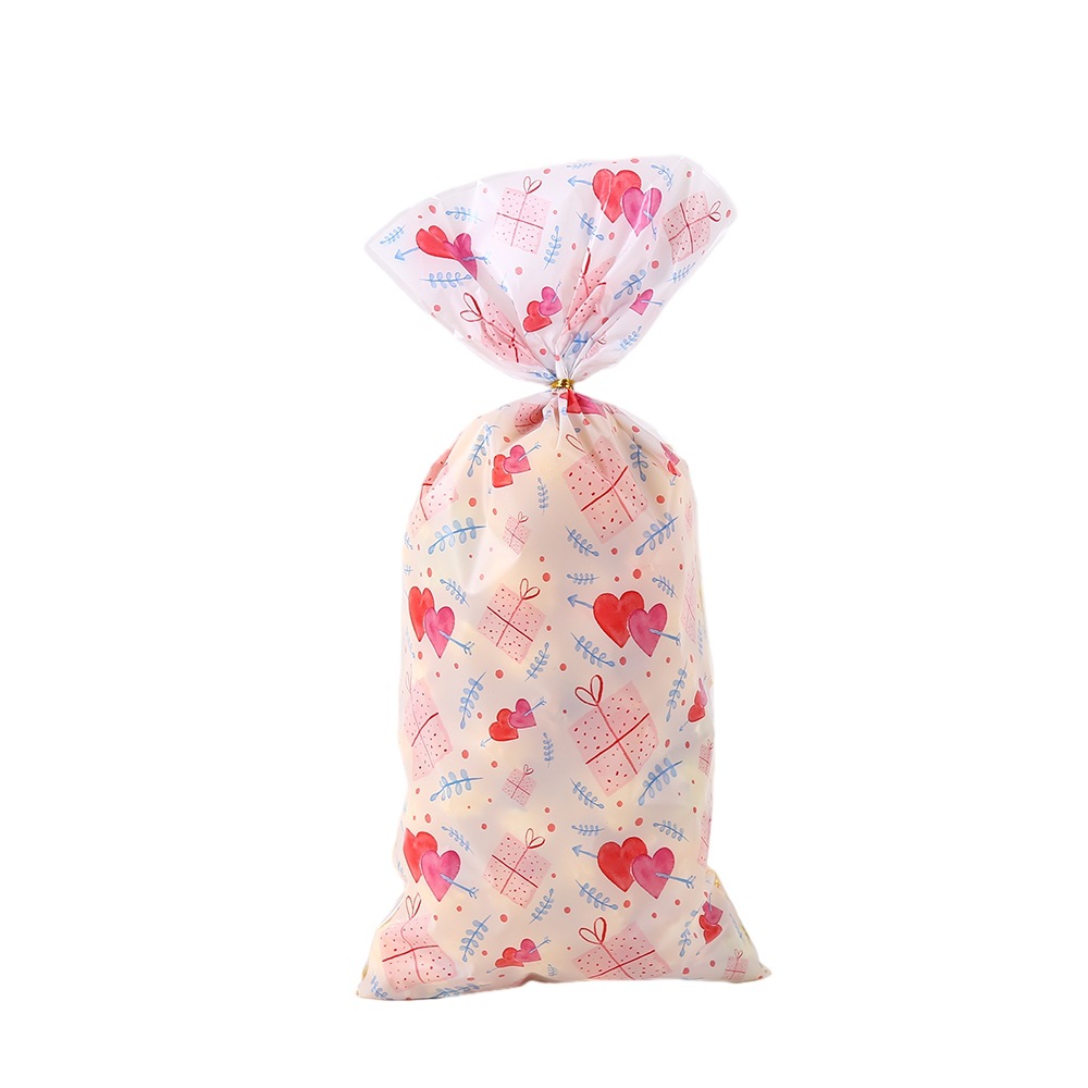 Día de San Valentín creativo OPP bolsa de regalo caramelo snack bolsa de embalaje amor patrón algodón caramelo snack bolsa de embalaje