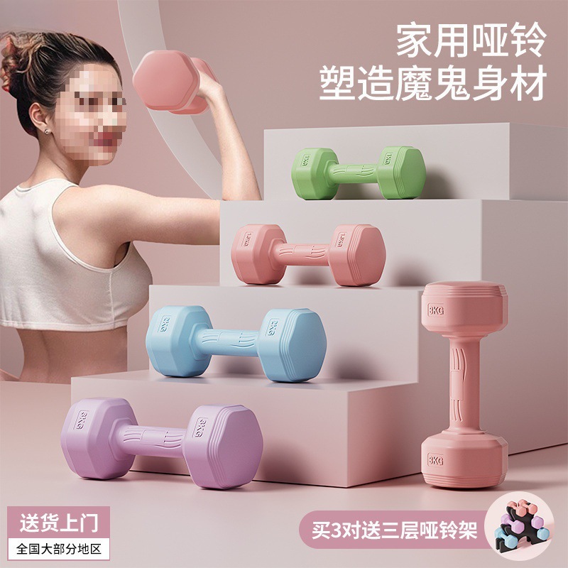 Dumbbells for Women, Fitness Equipment for Home, Slim Belly Barbell, Kettlebells, Children, Teenagers, Female Small Dumbbells, a Pair