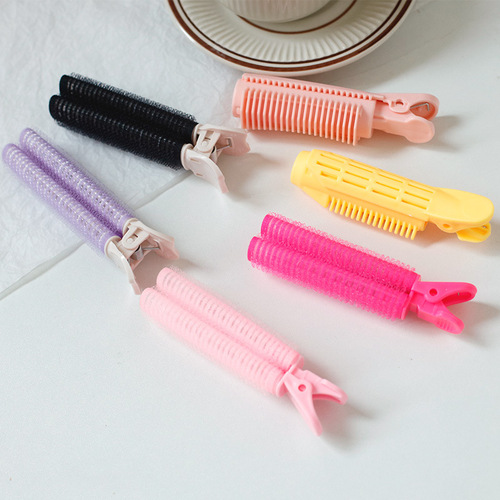 Korean hair curling iron for voluminous roots, bangs curling clips, self-adhesive hair rollers, Yoshida 3rd generation top-positioning clips, volumizing hair clips.