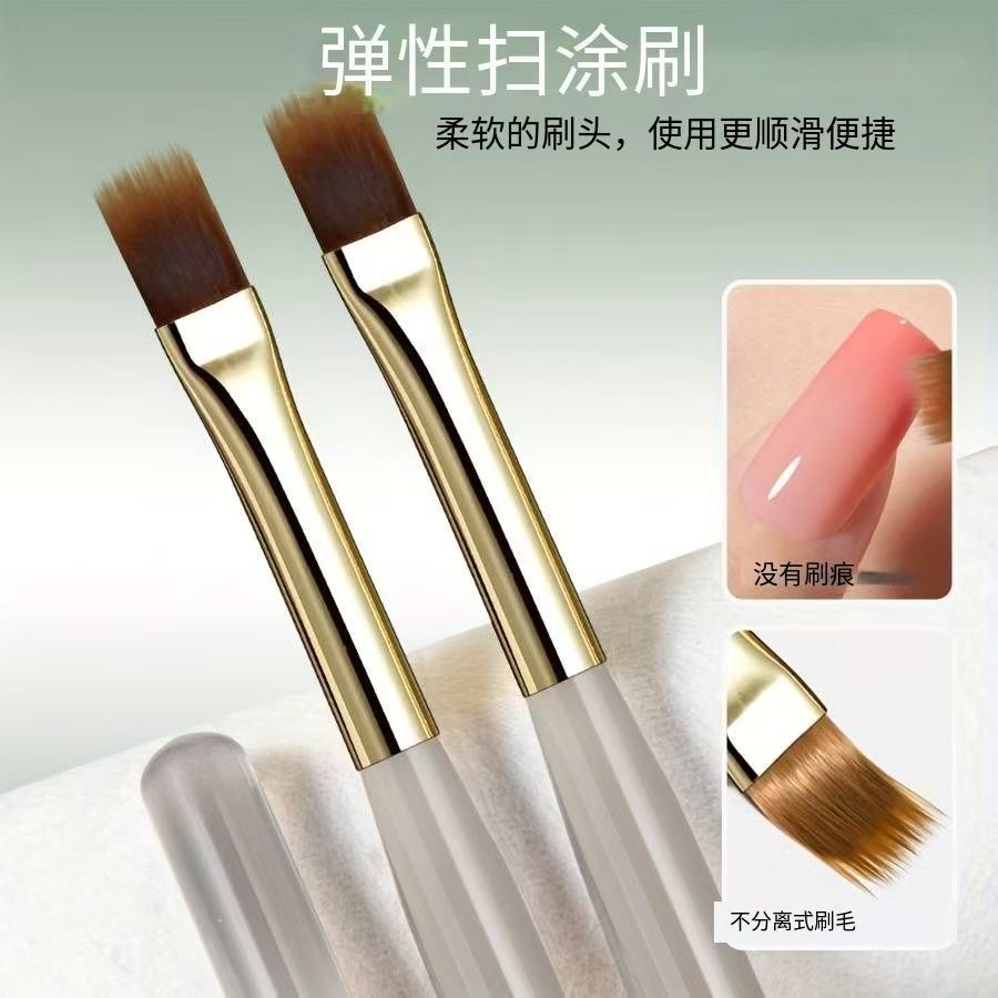 Popular Transparent Gray Pen Holder Manicure Brush Sweep Pen Watercolor Smudged Gradient Pen Sawtooth Pen