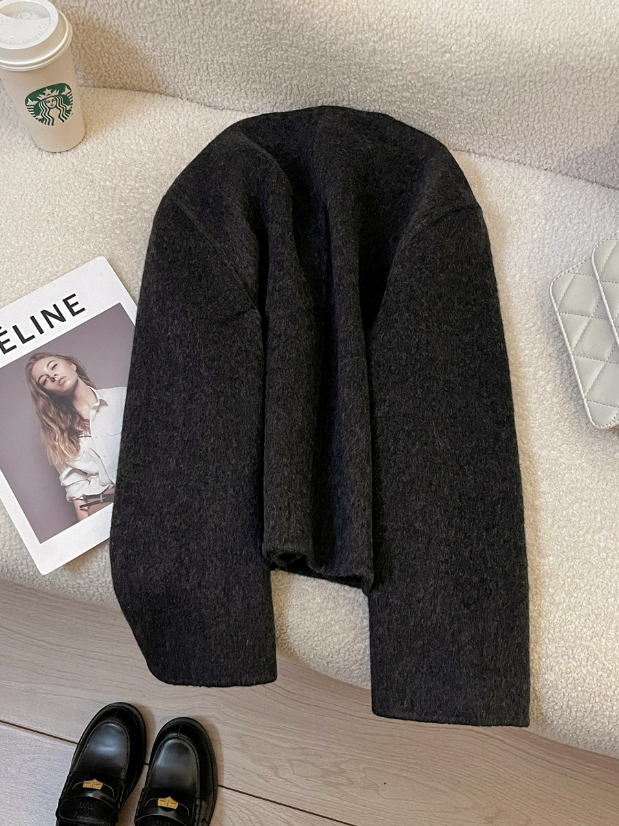 Woolen woolen coat, demi-season design double-sided jacket, trend of season