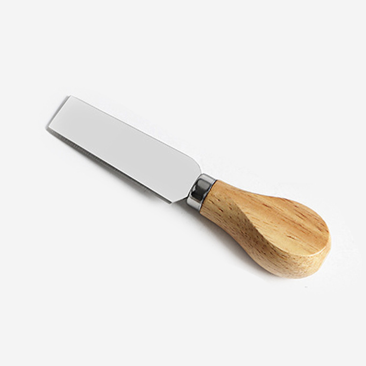 Cuchillo de queso de acero inoxidable cuchillo de madera cuchillo de queso cuchillo de mantequilla cuchillo de pizza herramientas de pastel cuchillo de queso conjunto de tenedor con cubierta de cuchillo