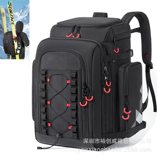 Cross-Border New Expandable Ski Boot Backpack, Wear-Resistant and Waterproof Single Board and Double Board Ski Equipment Bag for Men and Women