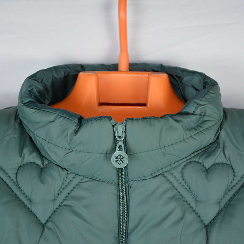 Demi-season down jacket with down