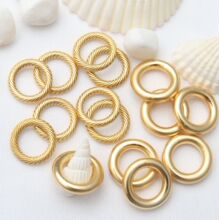 沙金保色跑环乾坤圈红绳编织 diy手链项链收尾连接圈吊环饰品配件