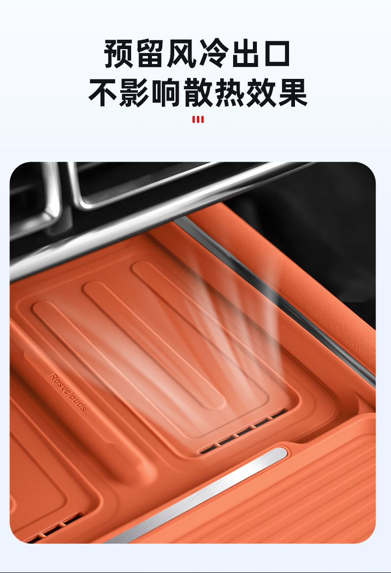 Special Ideal L6L7L8L9 Central Control Wireless Charging Pad MEGA Silicone Water Cup Set Car Accessories Modification Accessories