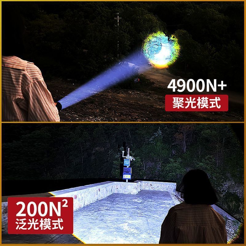 镭射炮P900强光手电筒便携充电超亮户外变焦灯远射聚光led灯严选|undefined