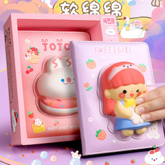 Creative internet celebrity decompression notebook girl heart student cute cartoon coloring page hand ledger notepad gift box wholesale