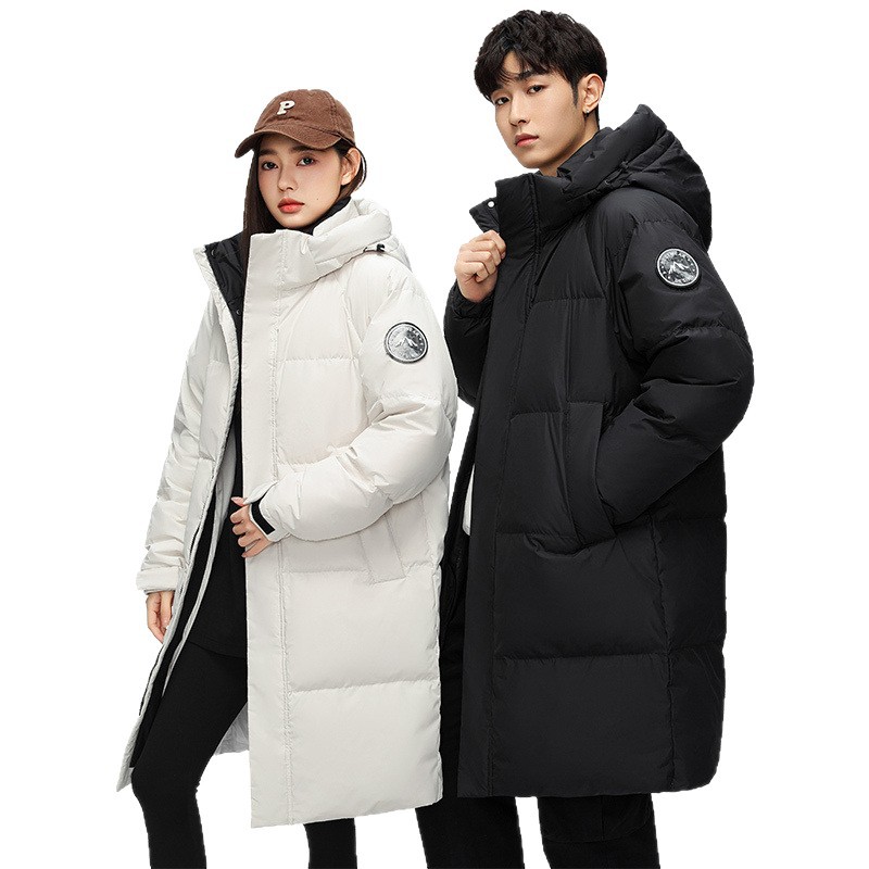 Transfronterizo chaqueta de plumón media y larga de moda de invierno para hombres 2025, nueva ropa de invierno para parejas gruesa chaqueta cálida a prueba de viento image 6
