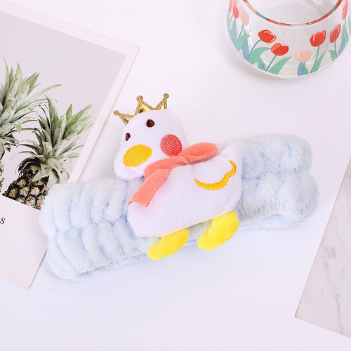 Korean version of cute cartoon golden crown duck, come on duck headband, women's face wash yoga headband, simple forest headband