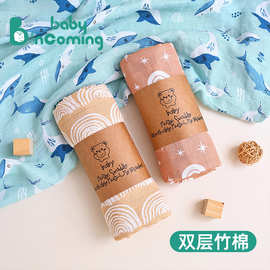 亚马逊新生儿包巾婴儿襁褓裹巾外贸muslin纱布巾透气muslin纱布巾