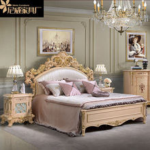 亚历山大欧式奢华布艺1.8米法式宫廷主卧别墅卧室家具实木双人床