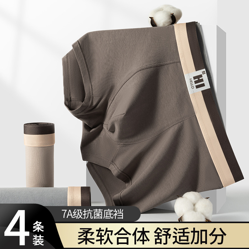 Men's underwear cotton Maillard color skin-friendly comfortable youth trend personality boxer pants a generation of wholesale