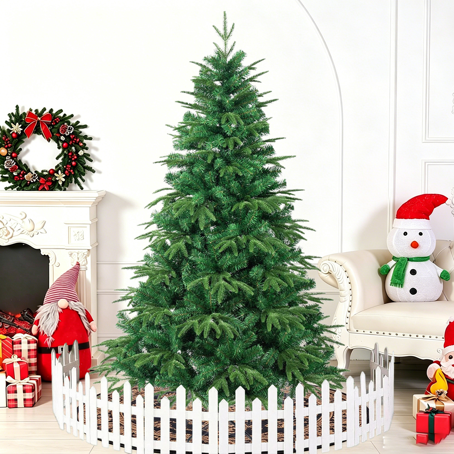 亚马逊跨境豪华加密PE混合圣诞树人造仿真自动树圣诞节装饰品批发