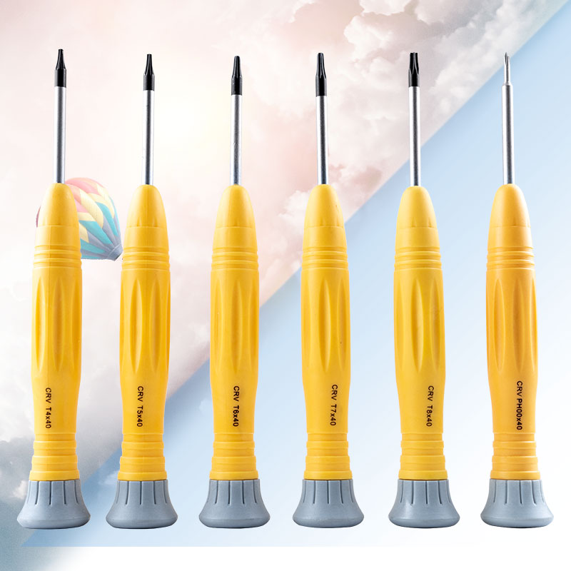 Pequeño destornillador cruzada en forma de ciruela pequeña combinación de conjunto de mantenimiento para teléfono móvil, reloj y portátil pequeño destornillador especial