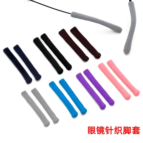 Glasses Knitted Foot Covers, Elastic Wool, Winter Warm Ear Hooks, Myopia Sunglasses Fixed Protective Cover, Temple Accessories
