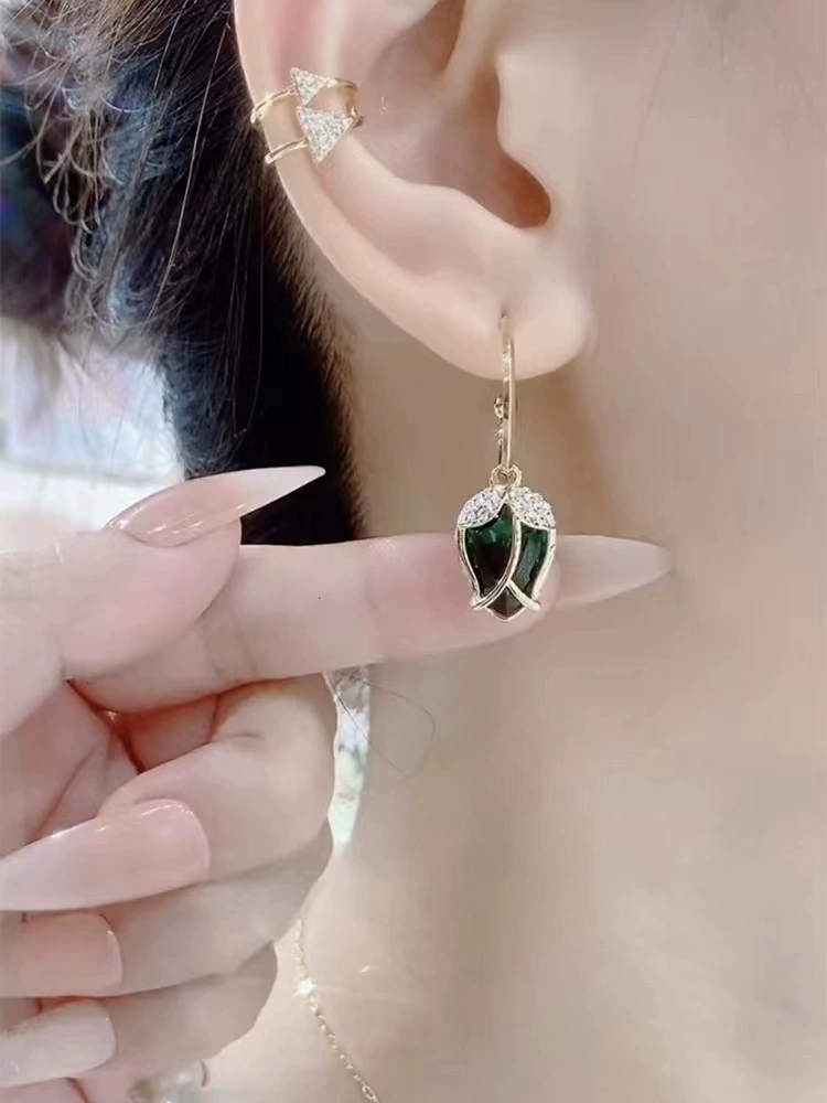 Серебряная игла, серьги, кристальные серги, проба серебра 925, стиль высокого качества, интернет-знаменитость, стиль легкой роскоши