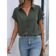 U 49118 Solid V-neck casual shirt ��ɫ V����ɳ���