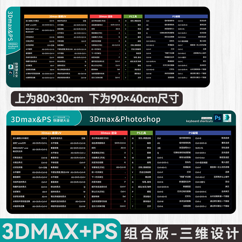 CAD快捷键鼠标垫超大号psai excel公式prwps电脑办公桌垫一件代发|undefined