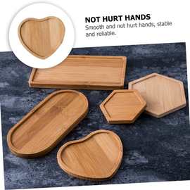 定制直供创意陶瓷多肉花盆竹托盘各种异性竹制底座茶杯垫DIY杯垫