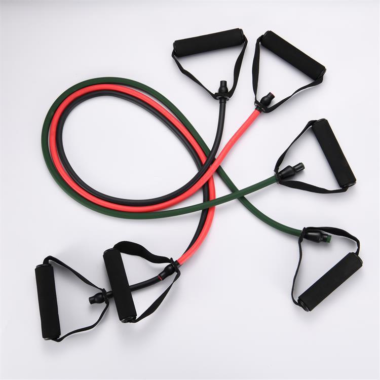 Multifunctional fitness puller Amazon hot sale one-word puller latex pull rope tpe resistance band
