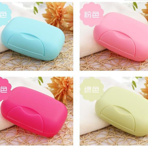 T caja de jabón creativa sellada con cubierta con botón caja de jabón color caramelo caja de jabón de viaje creativa