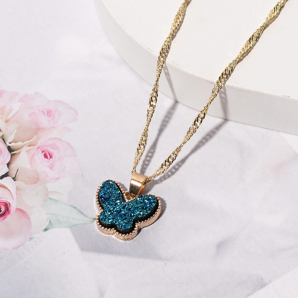 1 Piece Simple Style Butterfly Alloy Plating Women's Pendant Necklace display picture 1