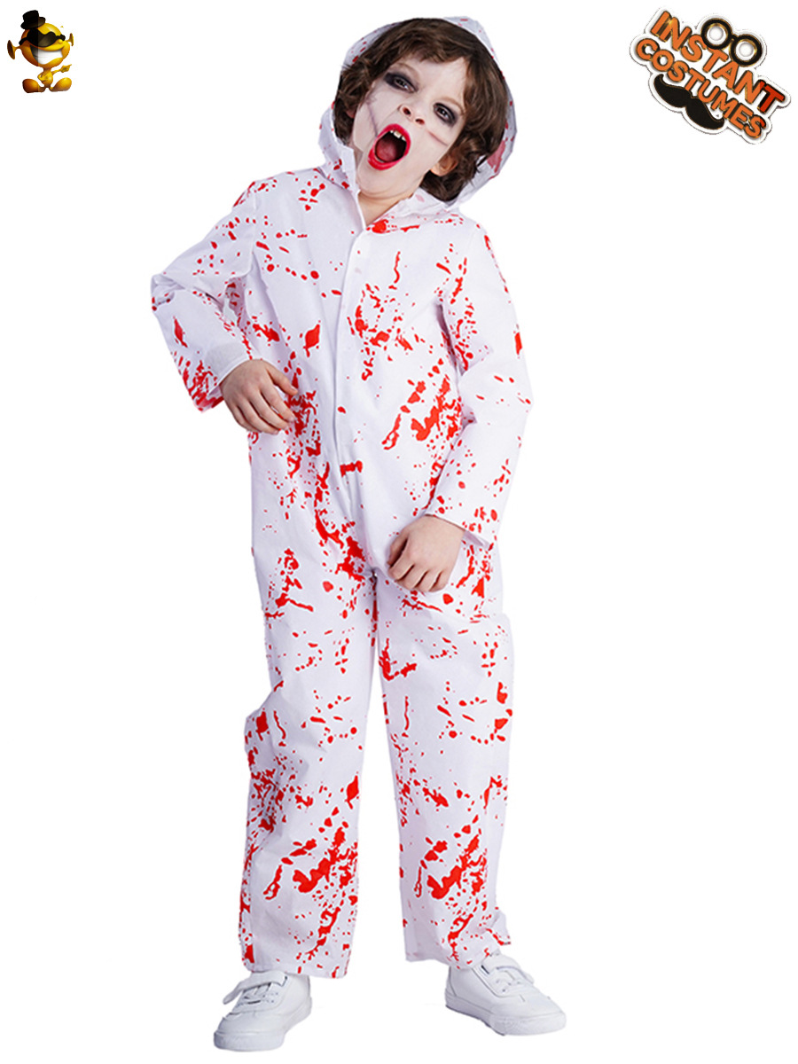 Mono sangriento del niño pequeño Halloween mascarada traje de terror mono sangriento Cosplay